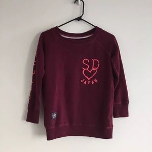 Moving sale Superdry burgundy sweater size XS